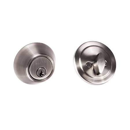 Sure-Loc Hardware Sure-Loc Hardware Single Cylinder Deadbolt, Antique Nickel DB201 15A